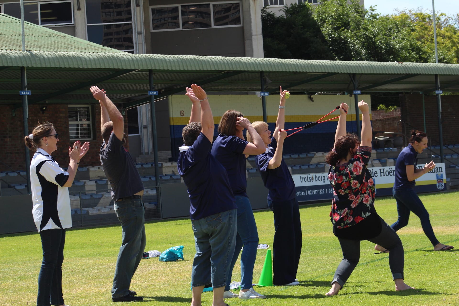 Corporate team building event with one of our clients